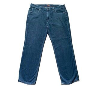 Tommy Bahama Cayman Jeans Men 42x32 Blue Dark Wash Relaxed Fit Mid Rise Straight